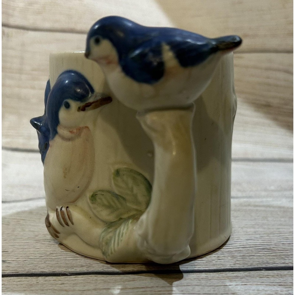 Hand Painted Takahashi 3D Blue Bird Creamer Ceramic San Francisco MUST SEE - Picture 4 of 8